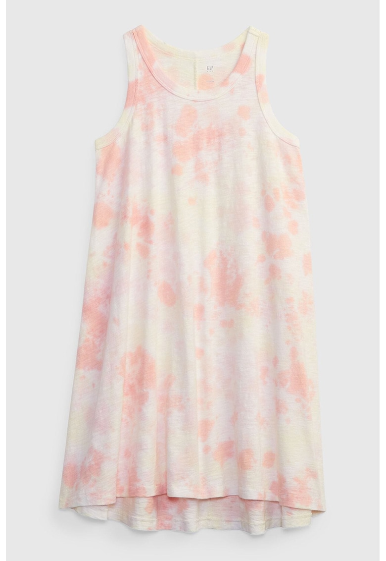 Rochie de bumbac cu aspect tie-dye