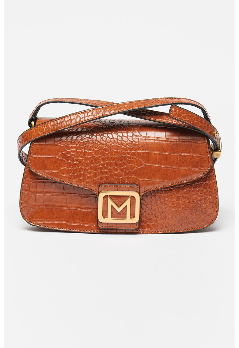 Geanta de piele ecologica cu aspect de piele de crocodil Isa