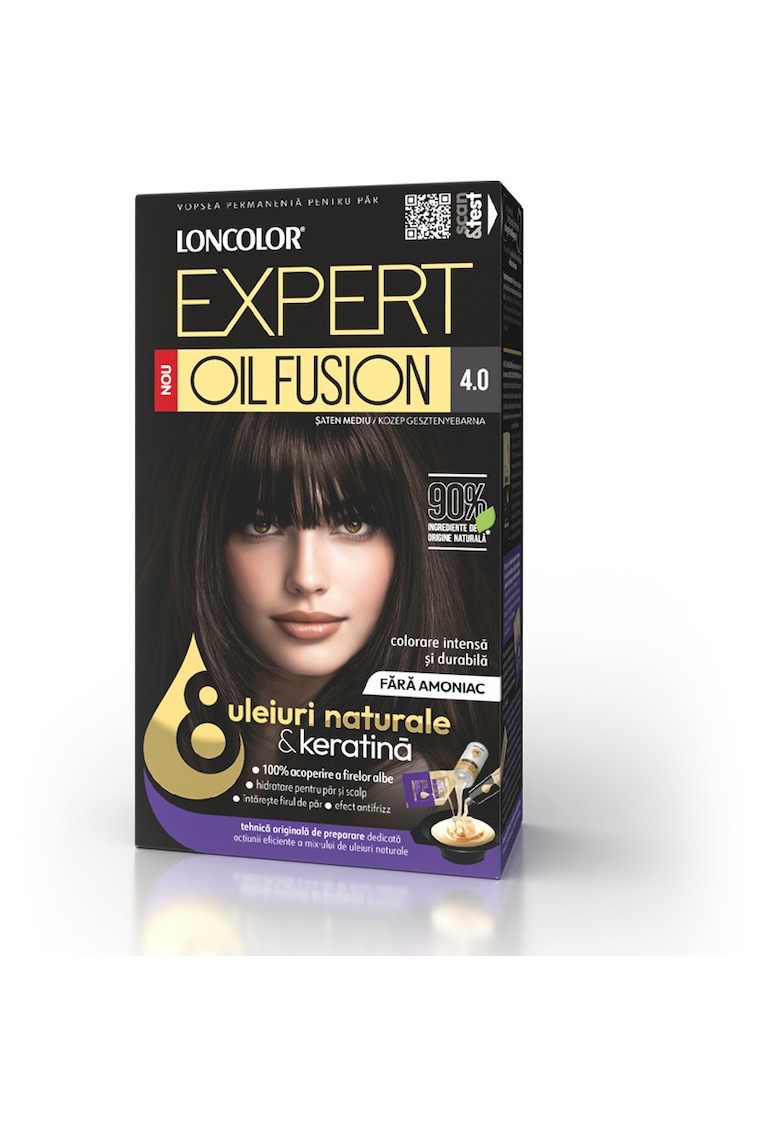 Vopsea de par permanenta Expert Oil Fusion - 100 ml - 4.0