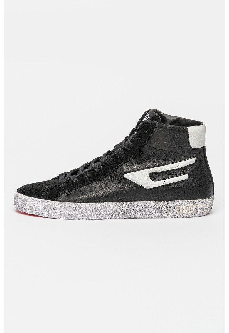 Pantofi sport mid-high de piele cu aspect deteriorat Leroji