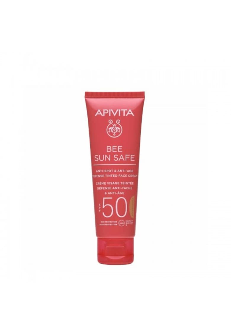 Crema coloranta gold cu actiune anti-pete si anti-imbatranire - cu protectie solara SPF50 - Bee Sun Safe  50 ml
