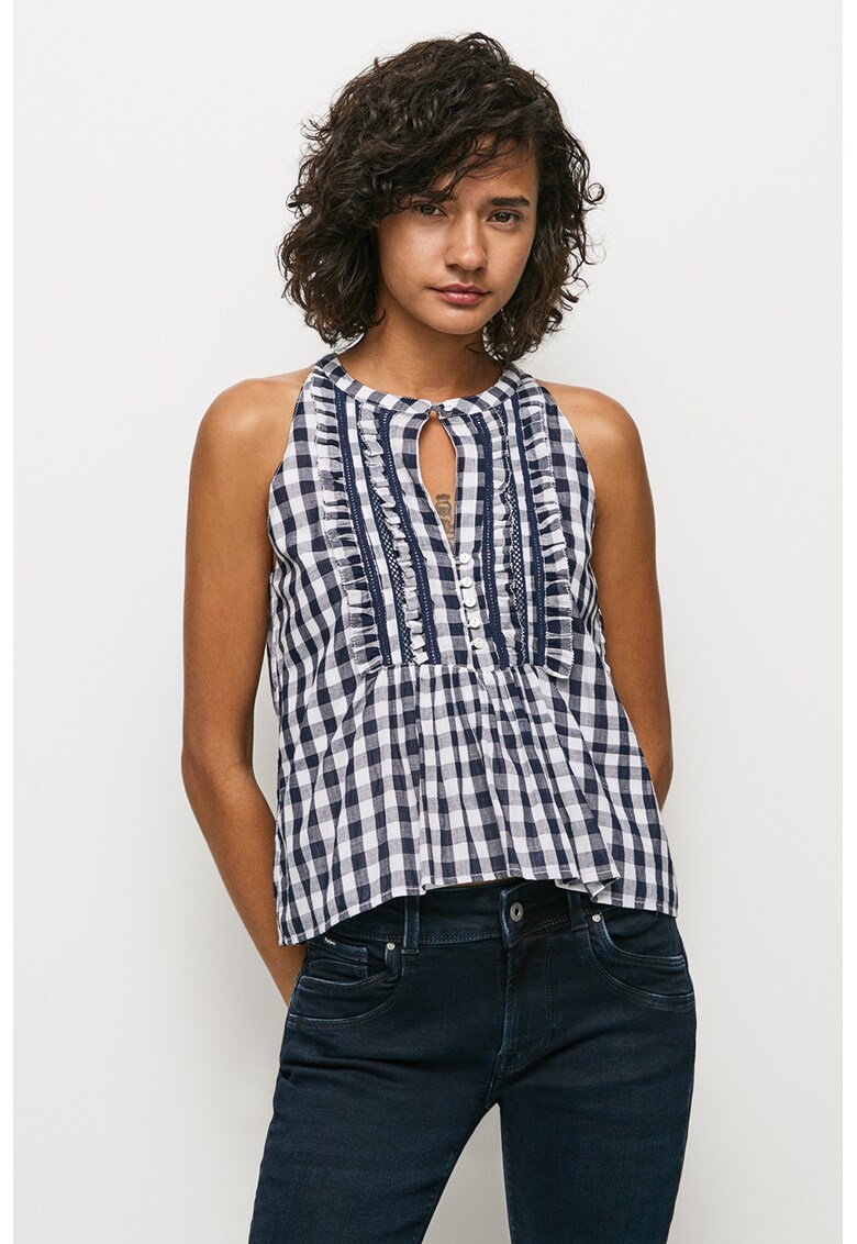 Bluza in carouri - fara maneci Gabriela