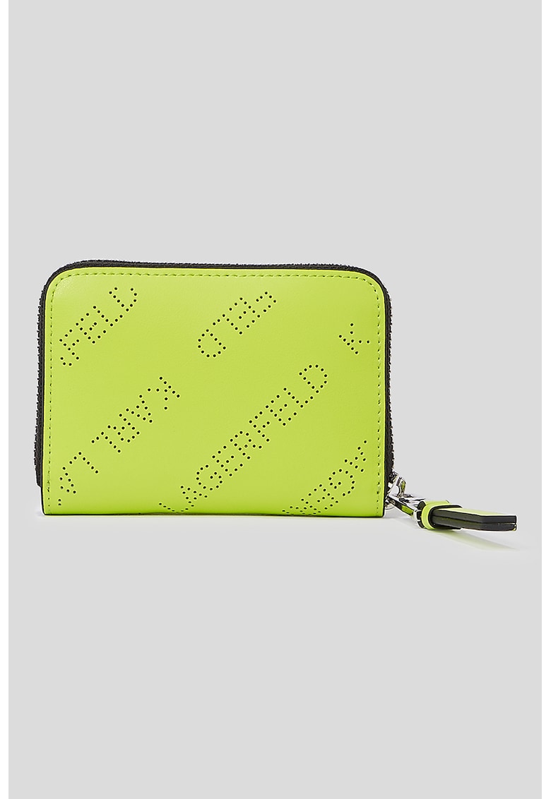 Portofel de piele cu logo Punched