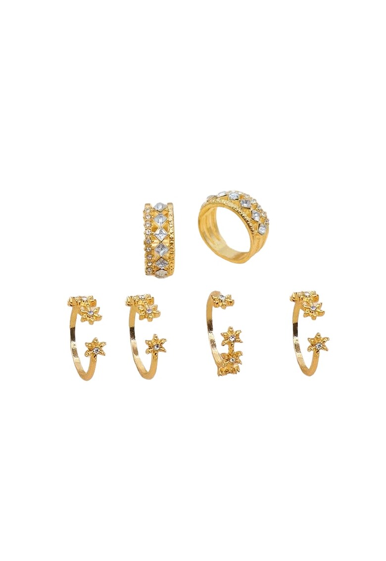 Set 6 inele aurii - cu pietre - Fides C6 -