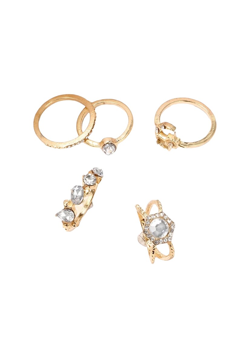 Set 5 inele aurii - cu pietre - Femme C6 -