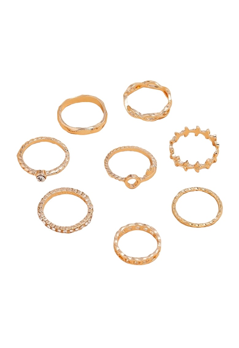Set 8 inele aurii - cu pietre - Femke C6 -