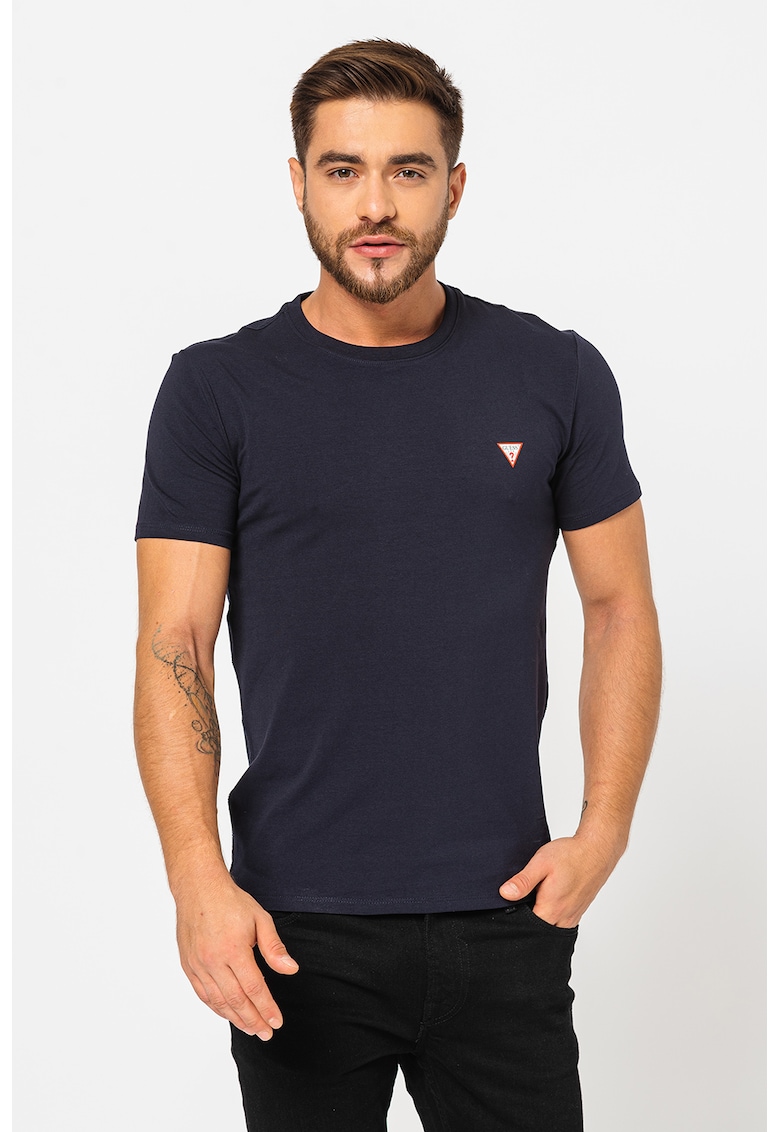 Tricou super slim fit din amestec de bumbac