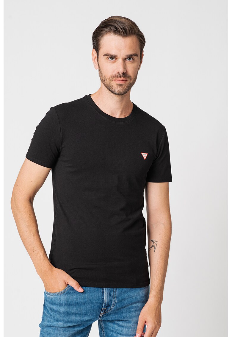 Tricou super slim fit din amestec de bumbac