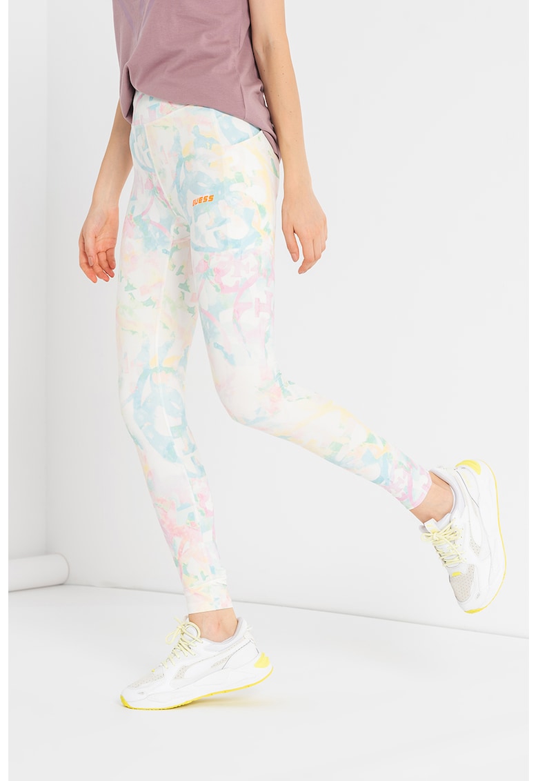Colanti cu talie inalta si model abstract - pentru fitness