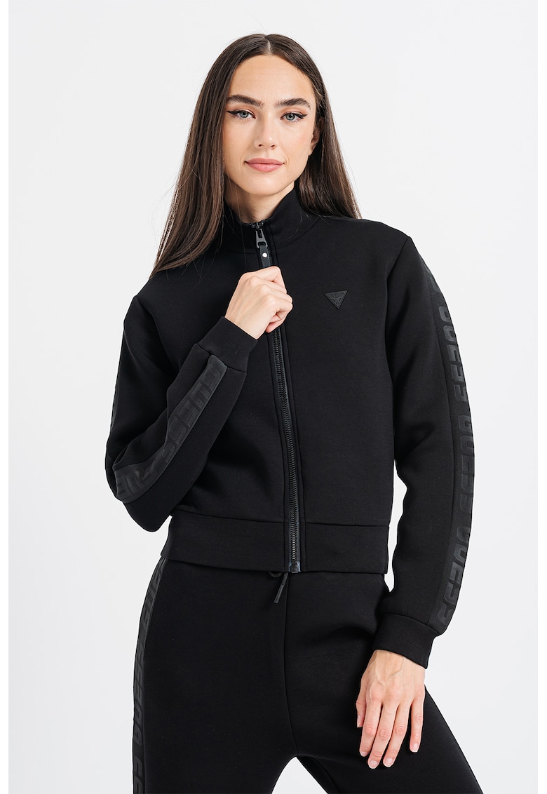 Bluza cu fermoar pentru fitness - Negru