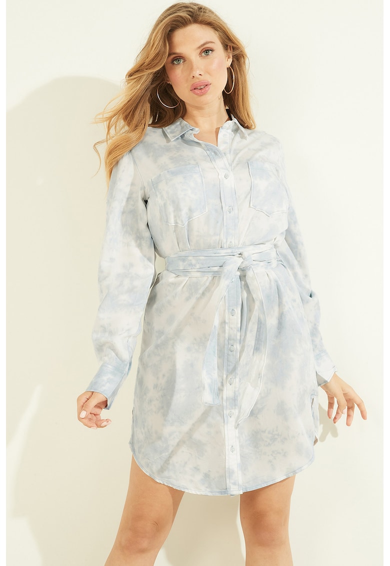 Rochie-camasa din lyocell cu model tie-dye fashiondays.ro imagine lareducerisioferte.ro 2022
