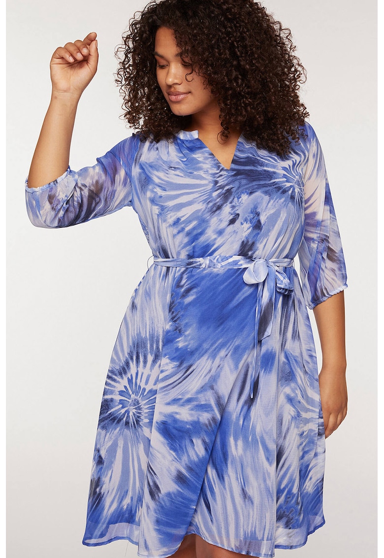 Rochie din sifon cu model tie-dye