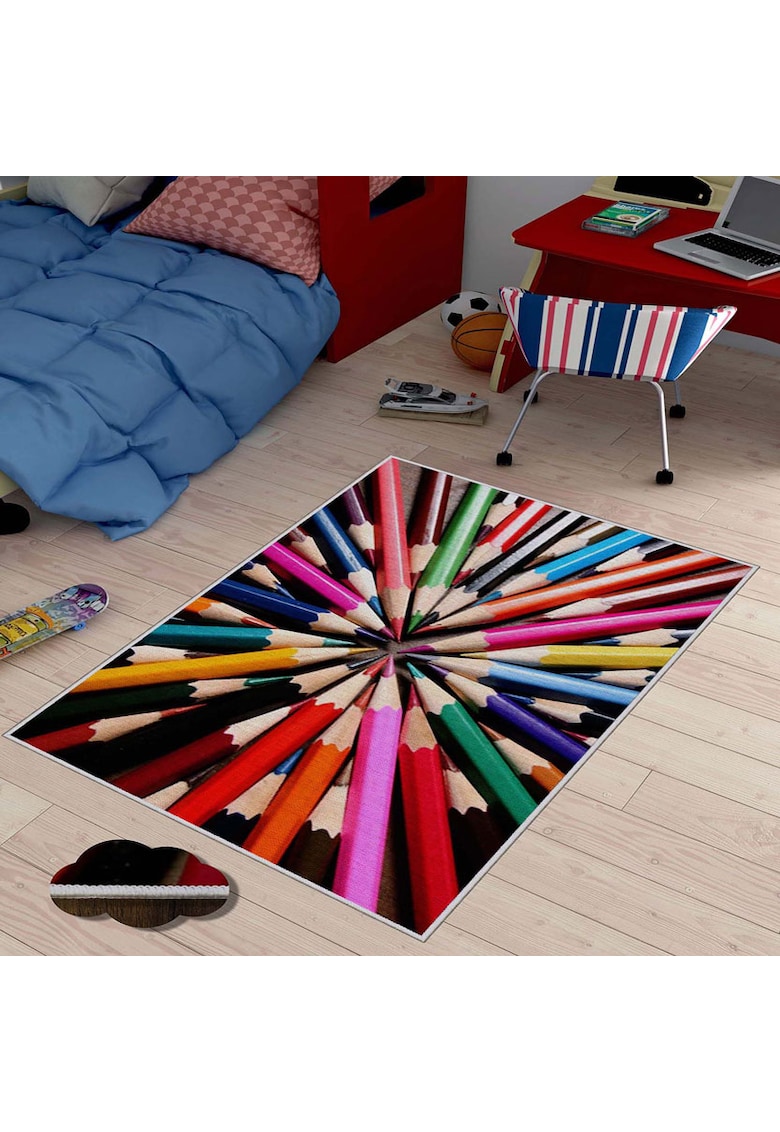 Oyo home Килим Pencils 140×220 см – Полиестер – Дигитален печат – Неплъзгаща се долна страна – Многоцветен за Жени Oyo home Килим Pencils 140×220 см – Полиестер – Дигитален печат – Неплъзгаща се долна страна – Многоцветен за Жени
