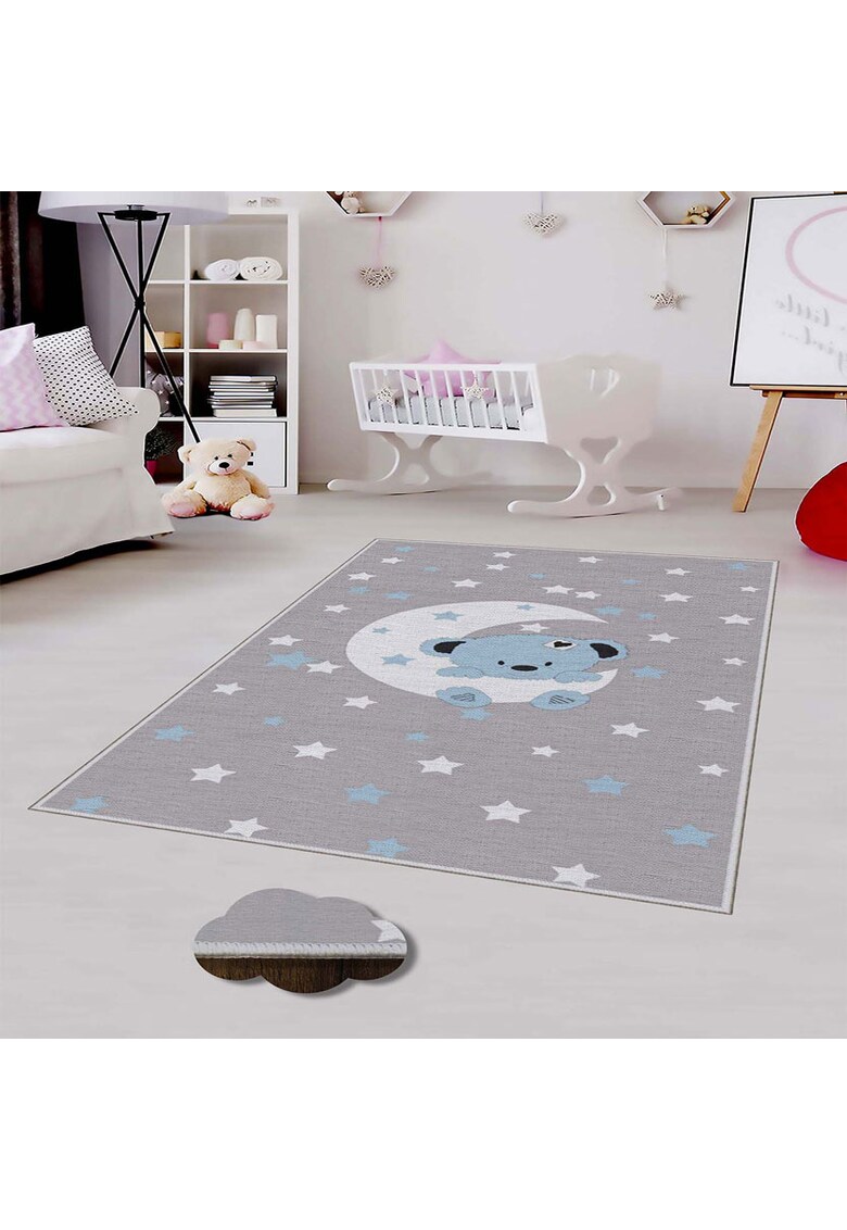 Oyo home Килим Moon Bear 140×220 см – Полиестер – Дигитален печат – Неплъзгаща се долна страна – Многоцветен за Жени Oyo home Килим Moon Bear 140×220 см – Полиестер – Дигитален печат – Неплъзгаща се долна страна – Многоцветен за Жени