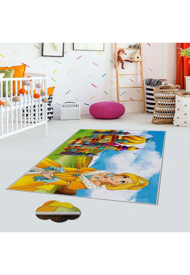 Oyo home Килим Princess 140×220 см – Полиестер – Дигитален печат – Неплъзгаща се долна страна – Многоцветен за Жени Oyo home Килим Princess 140×220 см – Полиестер – Дигитален печат – Неплъзгаща се долна страна – Многоцветен за Жени