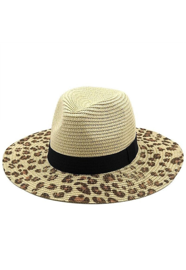 Palarie dama - animal print - de vara - Finja - Bej