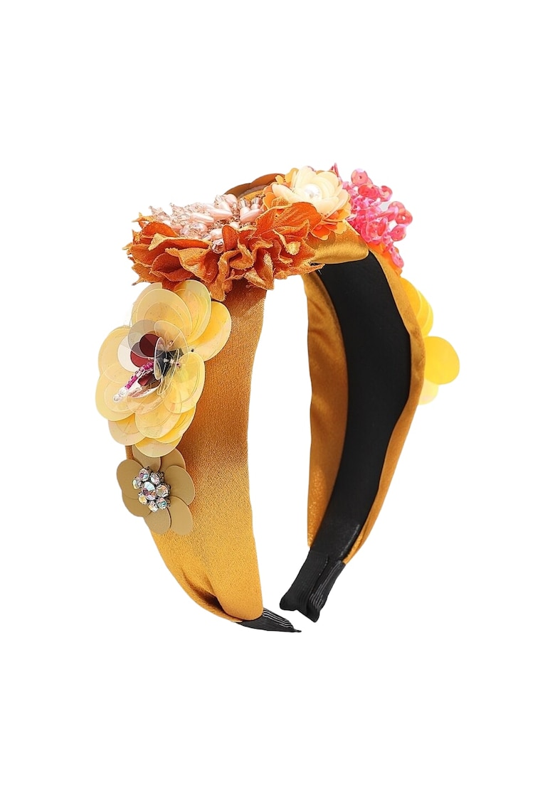 Bentita galbena - cu flori si pietre - Feliza C2 -