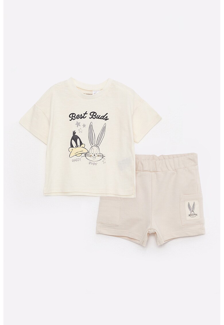 Set de pantaloni scurti si tricou din bumbac