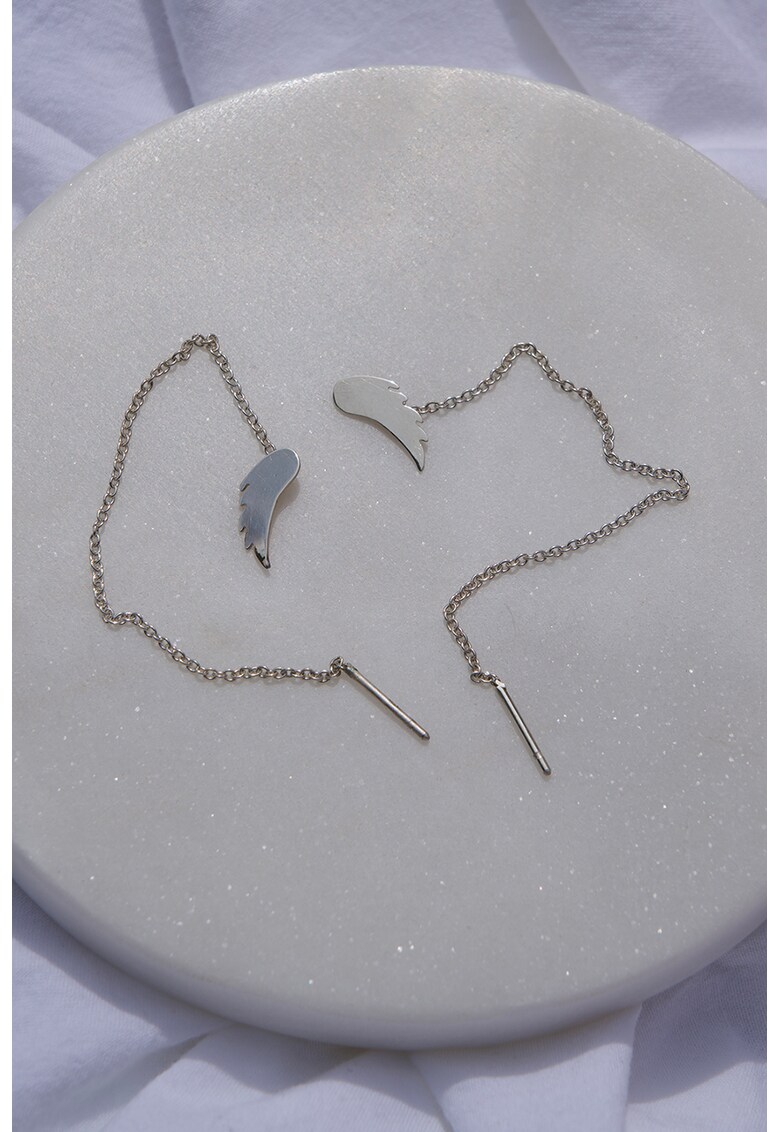 Cercei drop din argint – Argintiu – ACCESORII/Bijuterii imagine noua