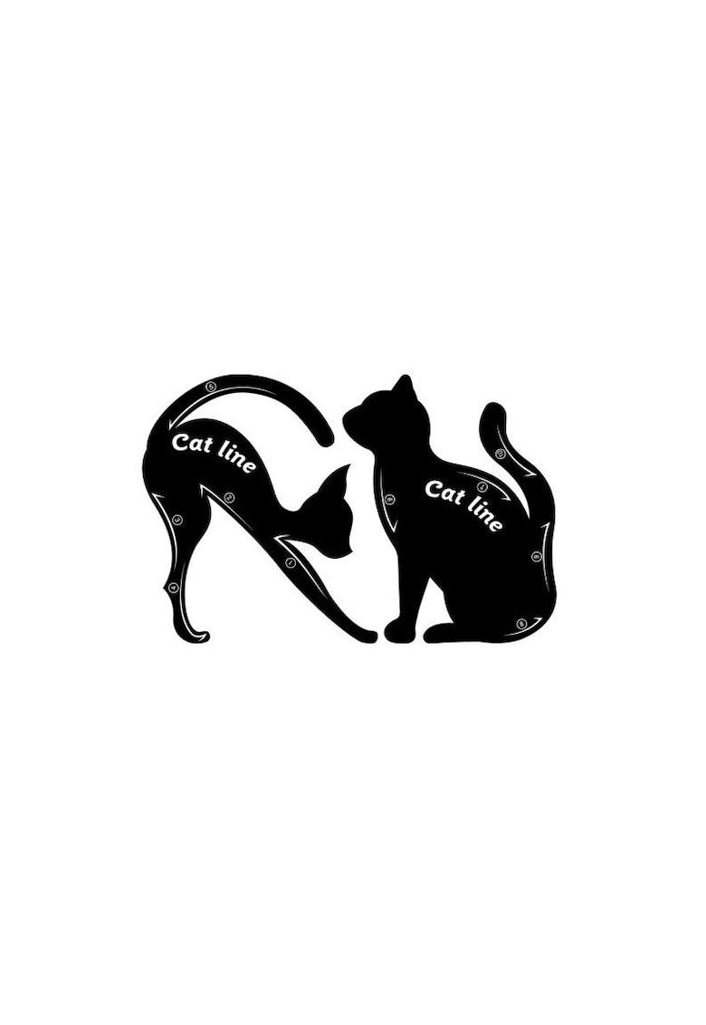 Set 2 sabloane eyeliner - Cat Line