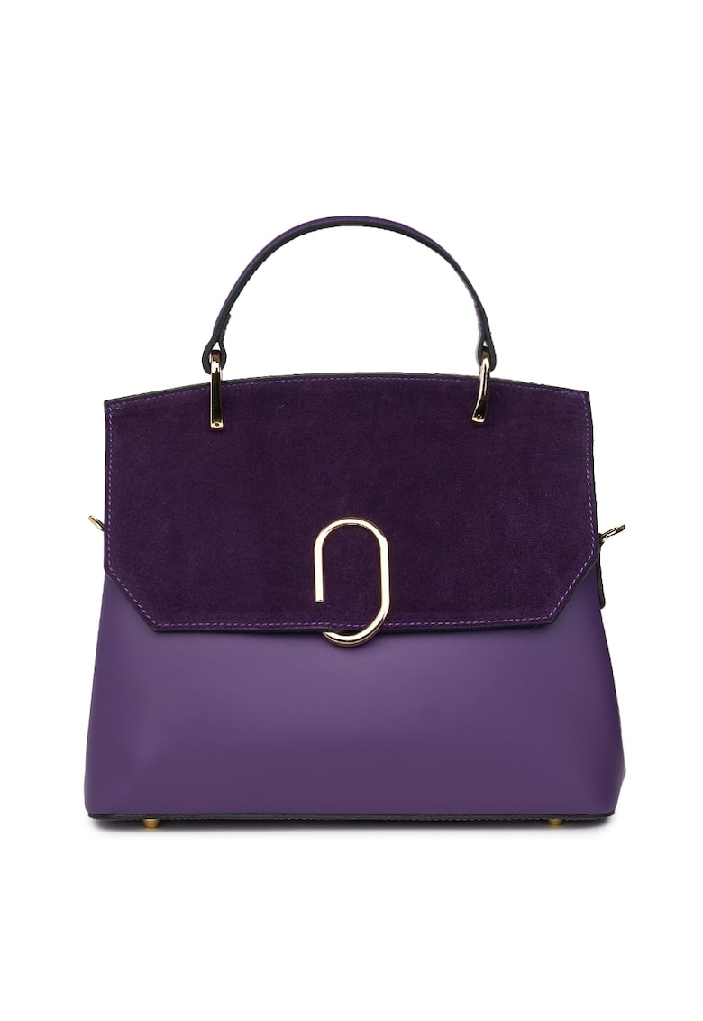 Poseta din piele naturala Ruby - Mov