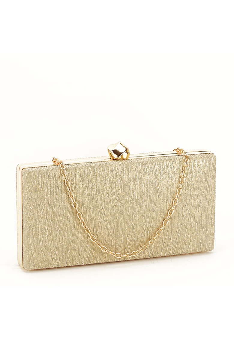 Geanta clutch cu sclipici BYH809 -06 Argintiu Argintiu - Auriu - 20x10x3
