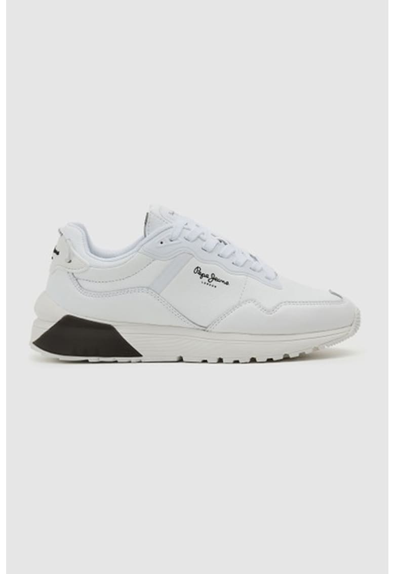 Pantofi sport de piele cu garnituri de piele ecologica