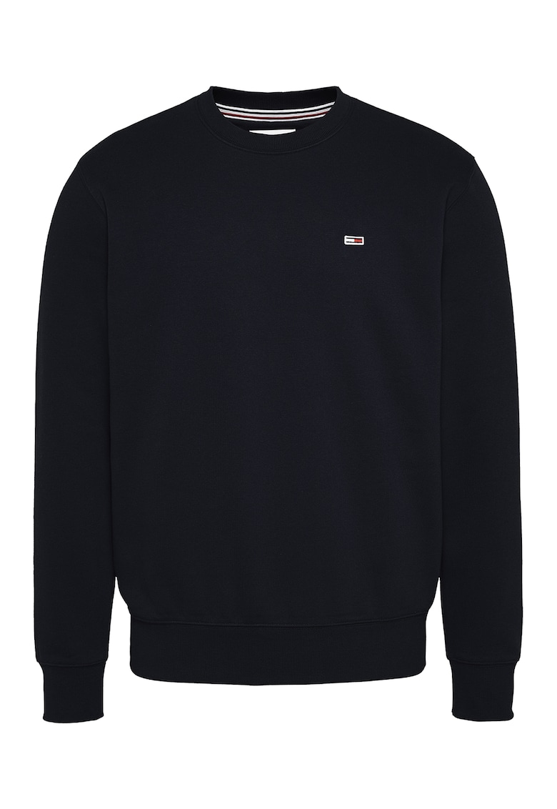 Bluza de trening din amestec de bumbac organic cu decolteu la baza gatului