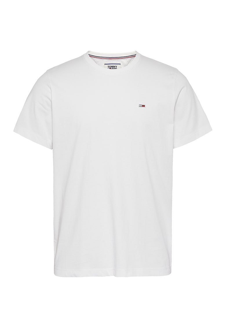 Tricou de bumbac organic cu decolteu la baza gatului