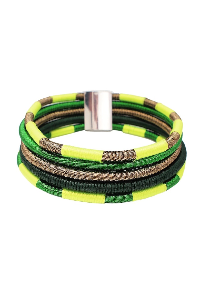 Colier verde - stil african - in 5 straturi - Georgina C8 -