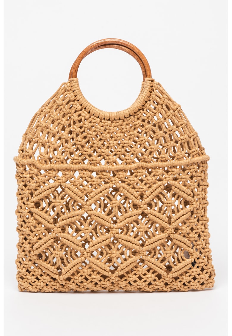 Geanta hobo cu aspect impletit