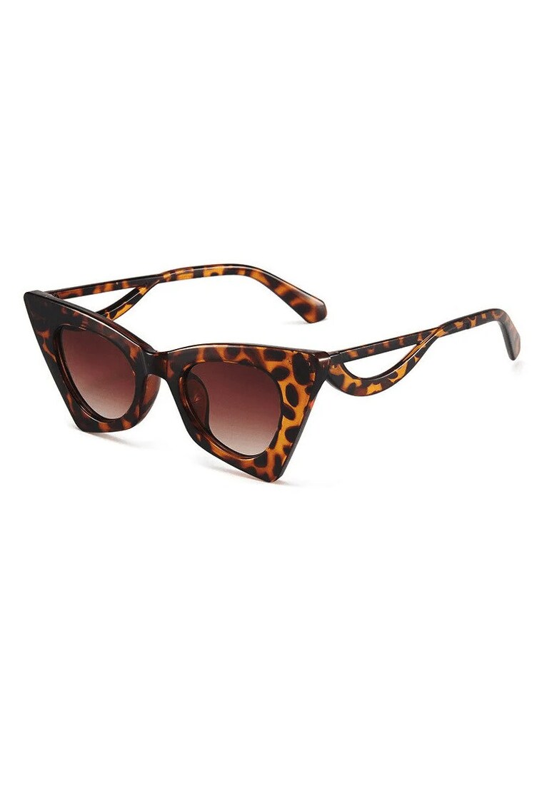Ochelari de soare - maro - animal print - cat-eye - Herta C7 -