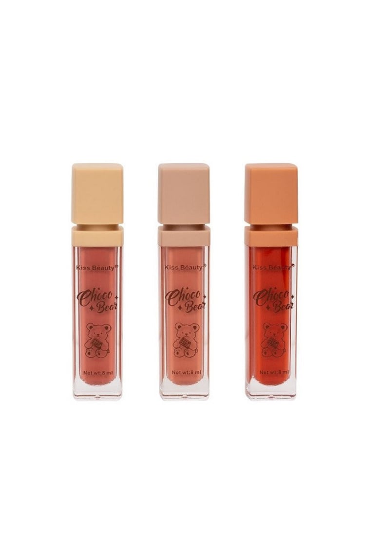 Set 3 rujuri de buze -  Choco Bear - A