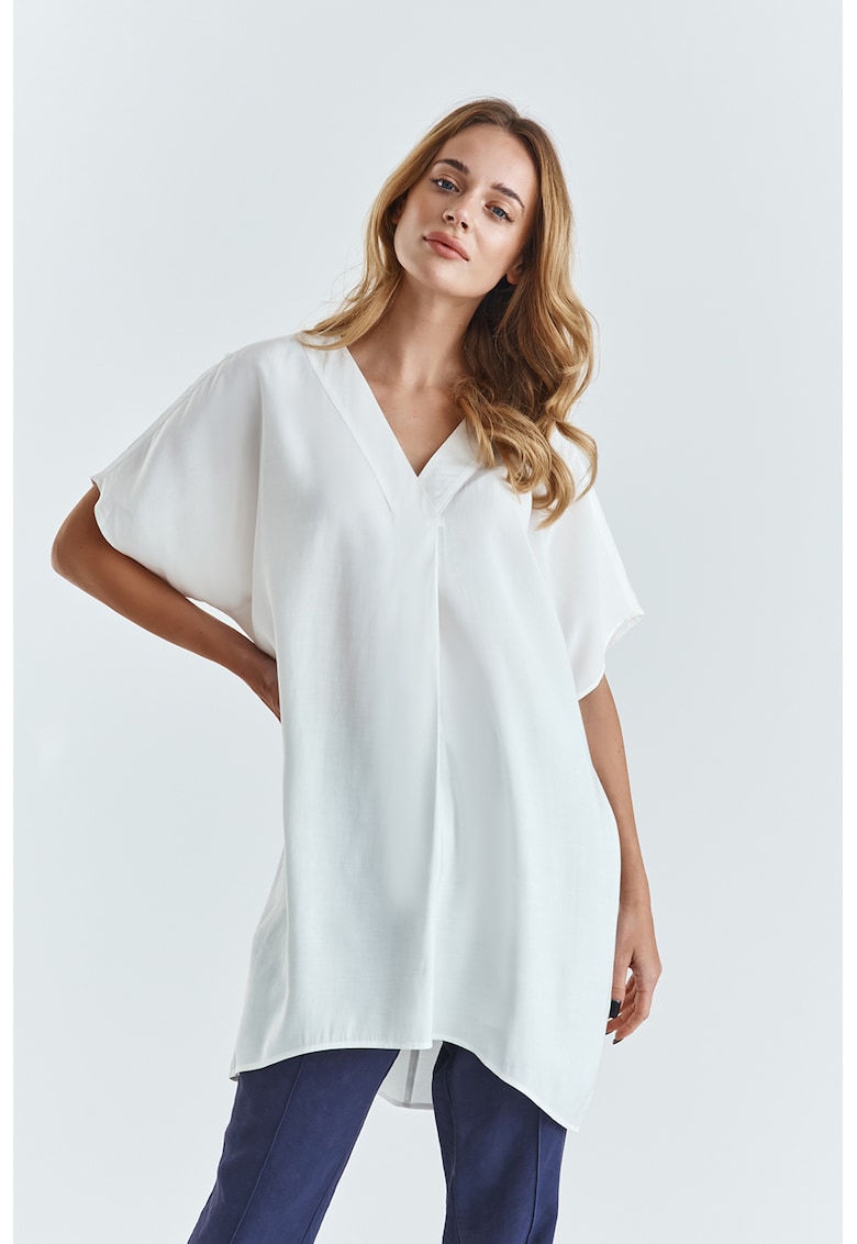 Bluza cu decolteu in V si maneci scurte Lanilla