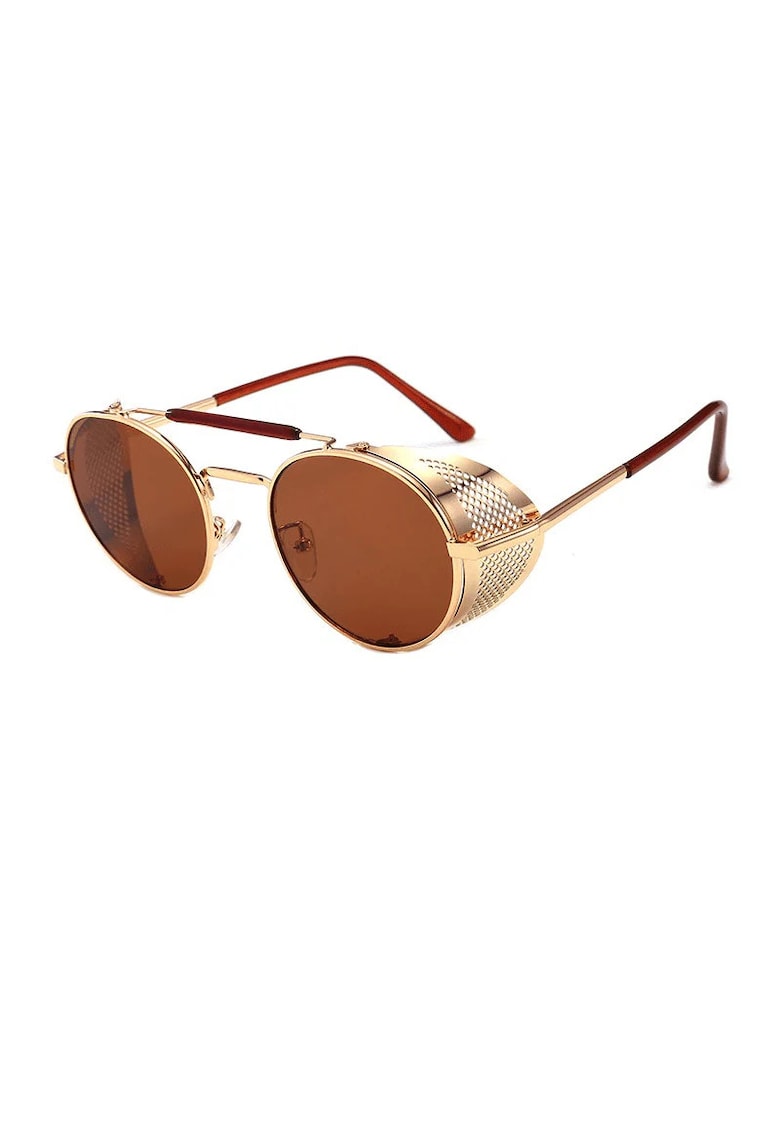 Ochelari de soare - aurii - rotunzi - aviator - Iana C7 -