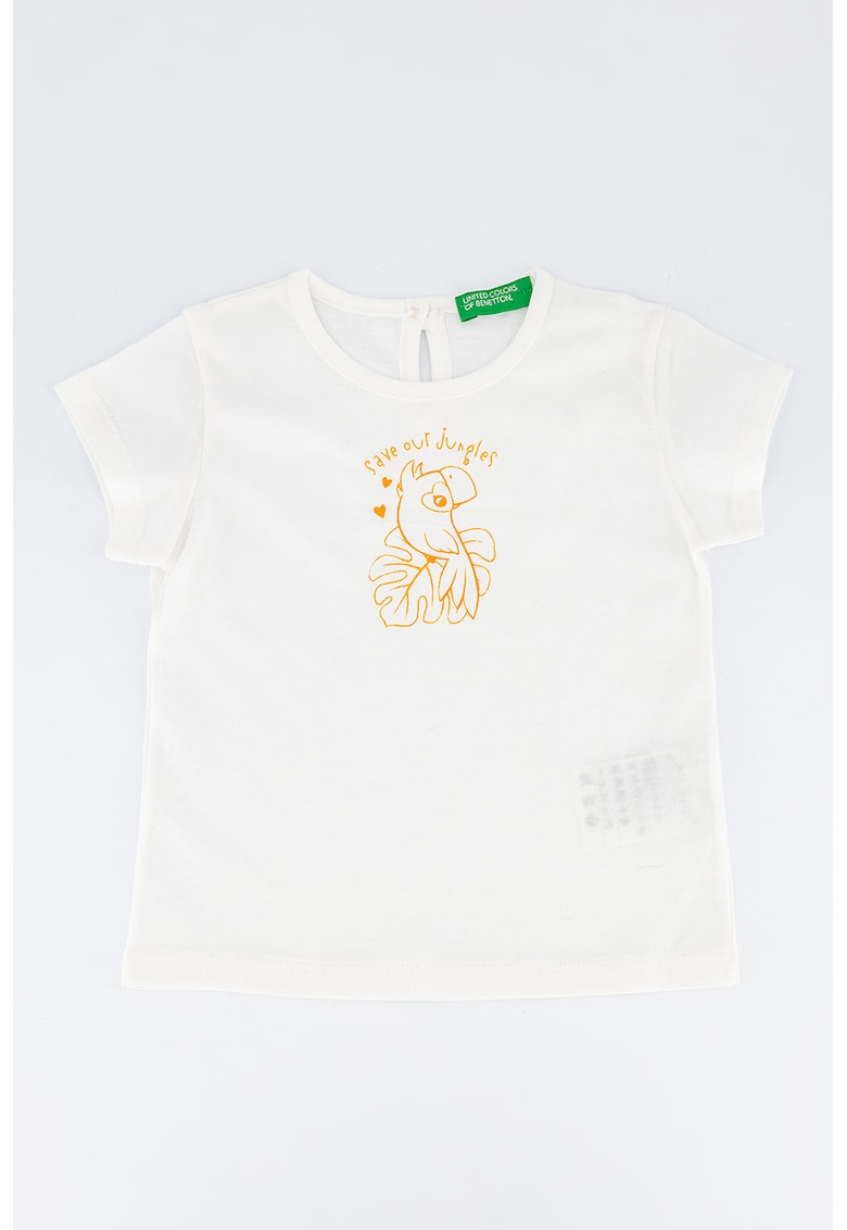 Tricou cu imprimeu si decolteu rotund