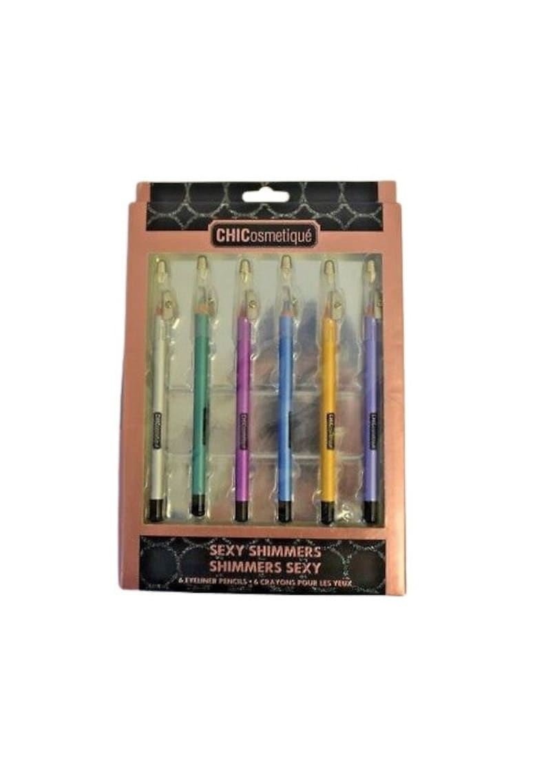 Set 6 creioane de ochi cu sclipici -  Chicosmetique - Shimmers
