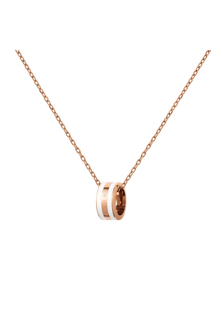 Lant cu pandantiv Emalie Rose Gold White
