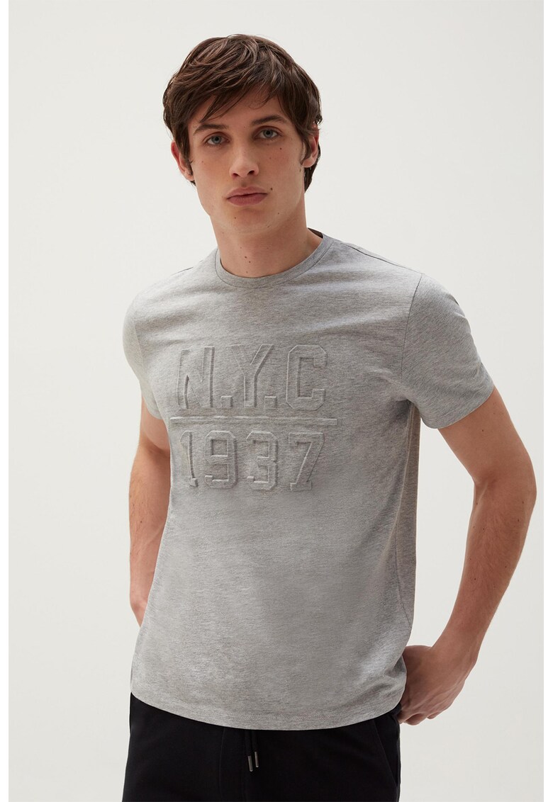 Tricou cu text frontal in relief fashiondays.ro  Imbracaminte