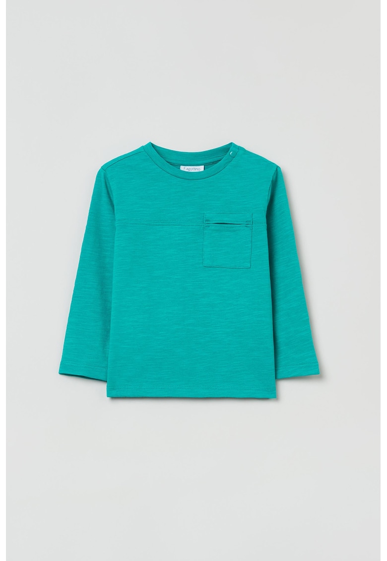 Bluza de bumbac cu buzunar pe piept fashiondays.ro imagine noua 2022