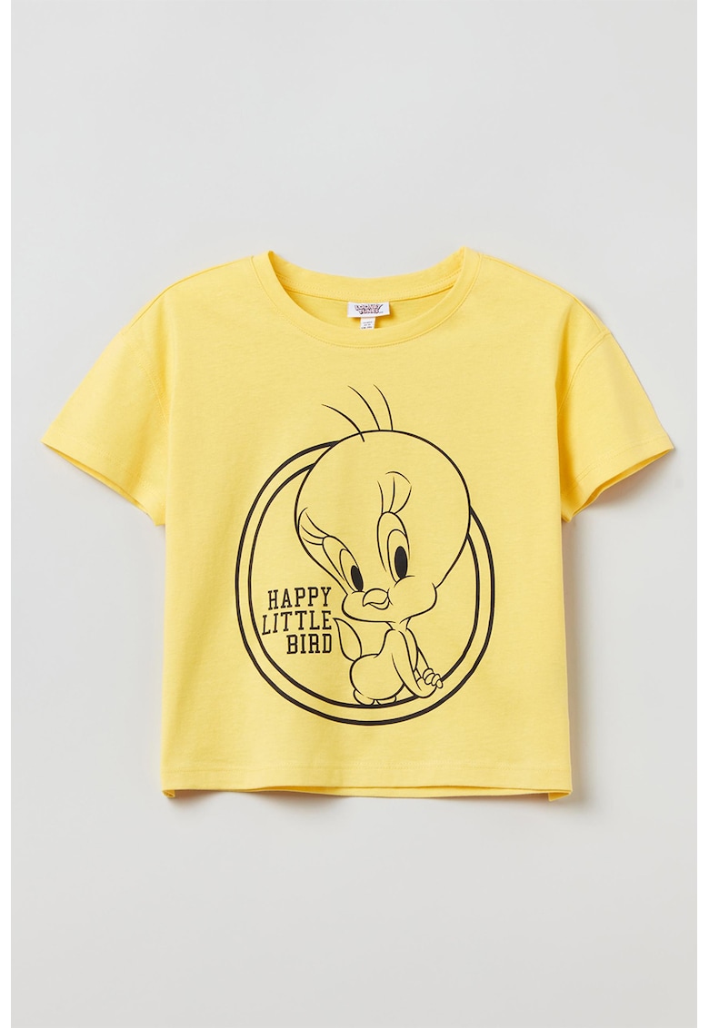 Tricou din bumbac cu imprimeu cu desene animate