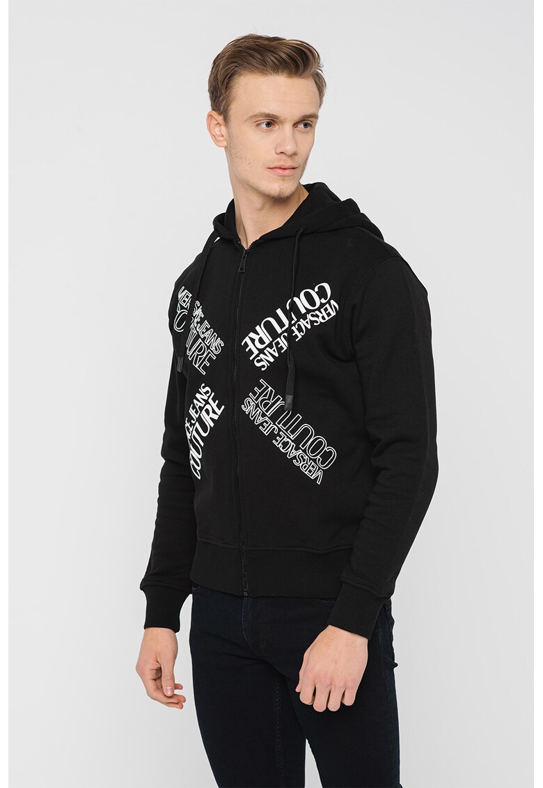 Versace Jeans Couture Памучно худи с цип за Мъже Versace Jeans Couture Памучно худи с цип за Мъже