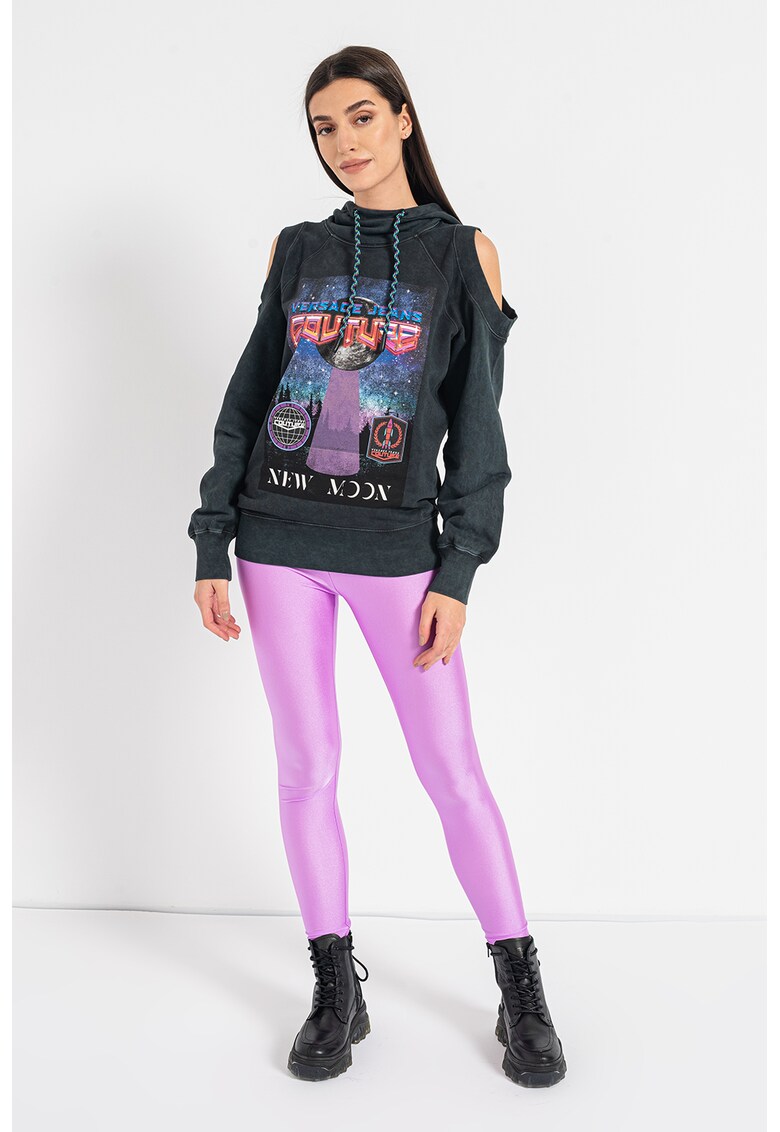 Versace Jeans Couture Худи с шарка и отвори на раменете за Жени Versace Jeans Couture Худи с шарка и отвори на раменете за Жени