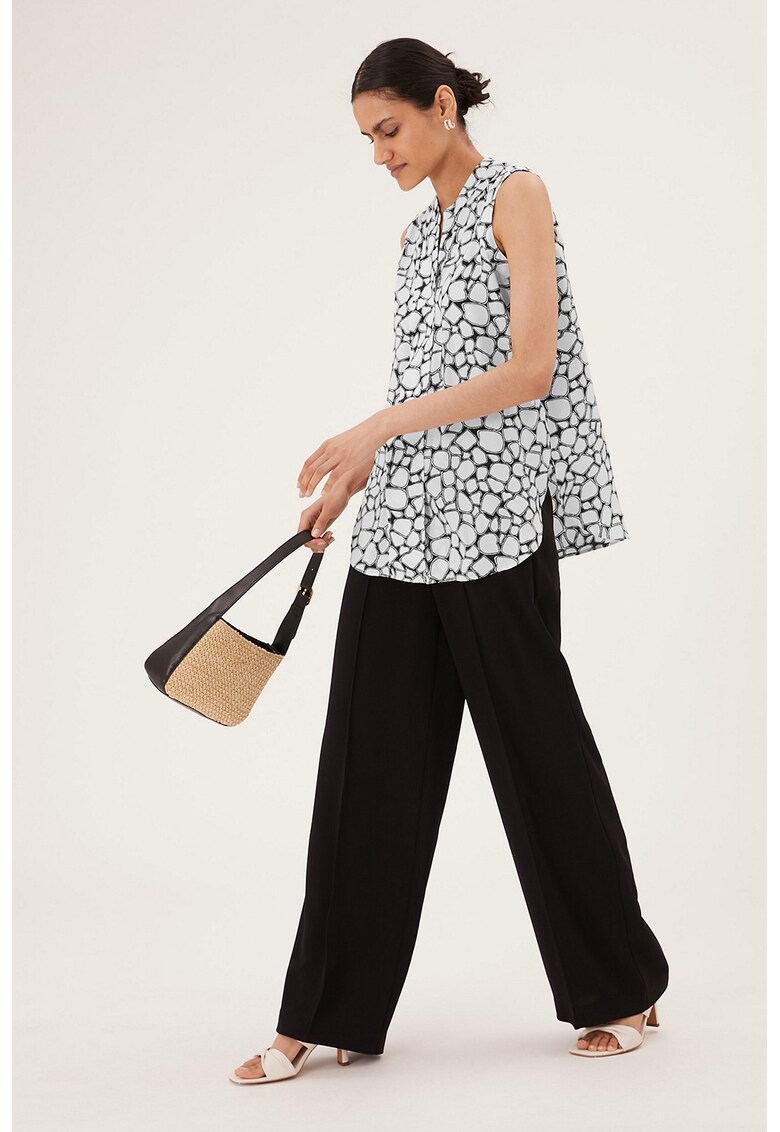 Блуза без ръкави с фигурален десен Marks Spencer