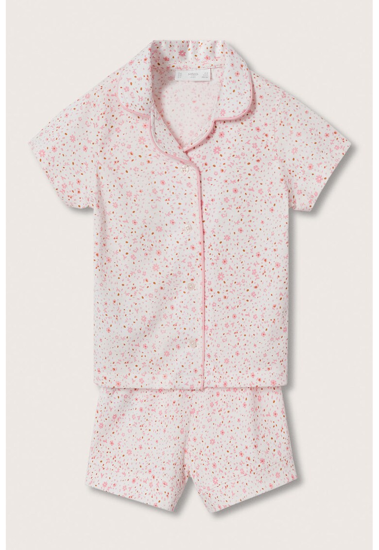 Pijama scurta cu imprimeu floral Carlab