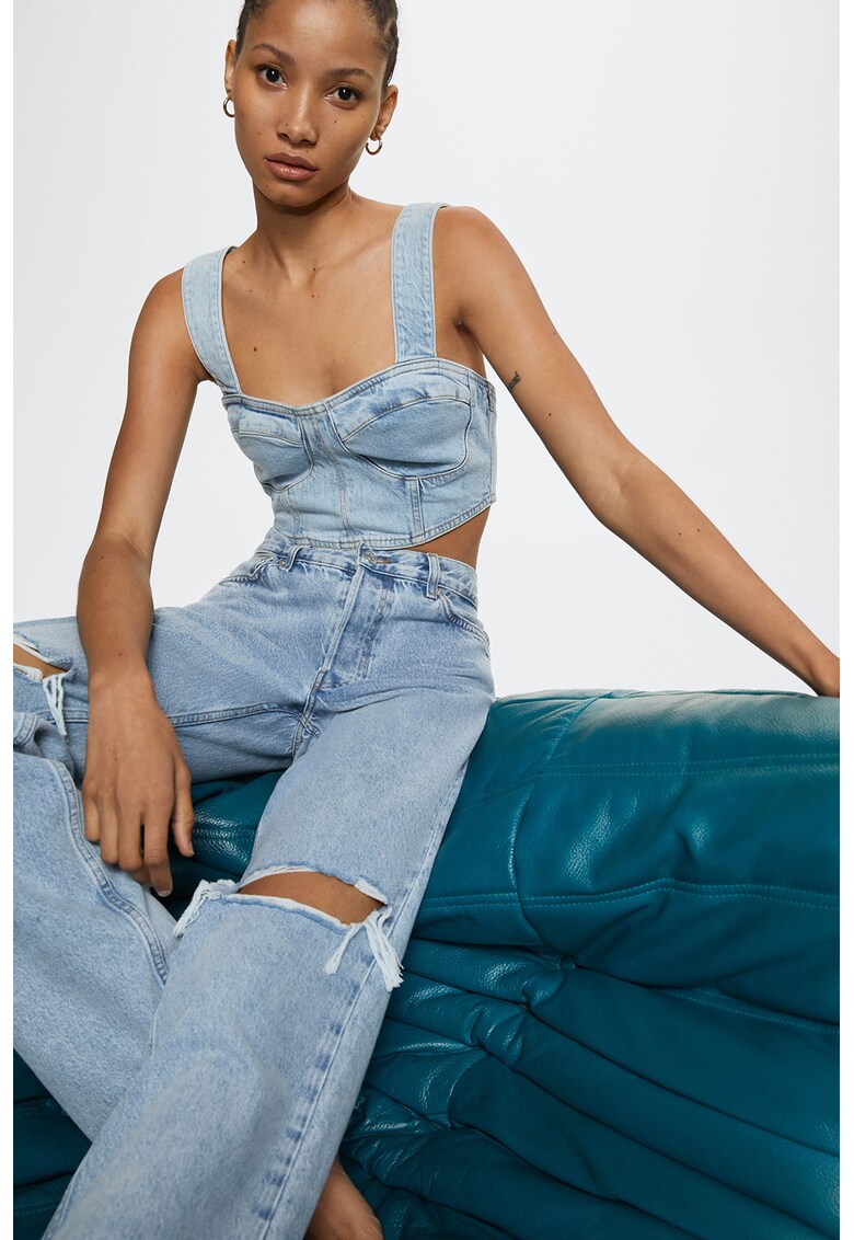 Top crop din amestec de lyocell Zoe