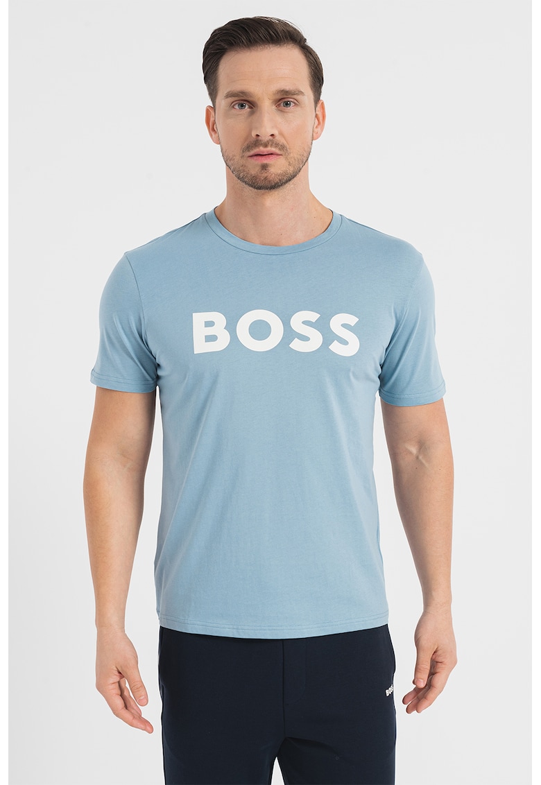 Tricou regular fit cu imprimeu logo cauciucat Thinking