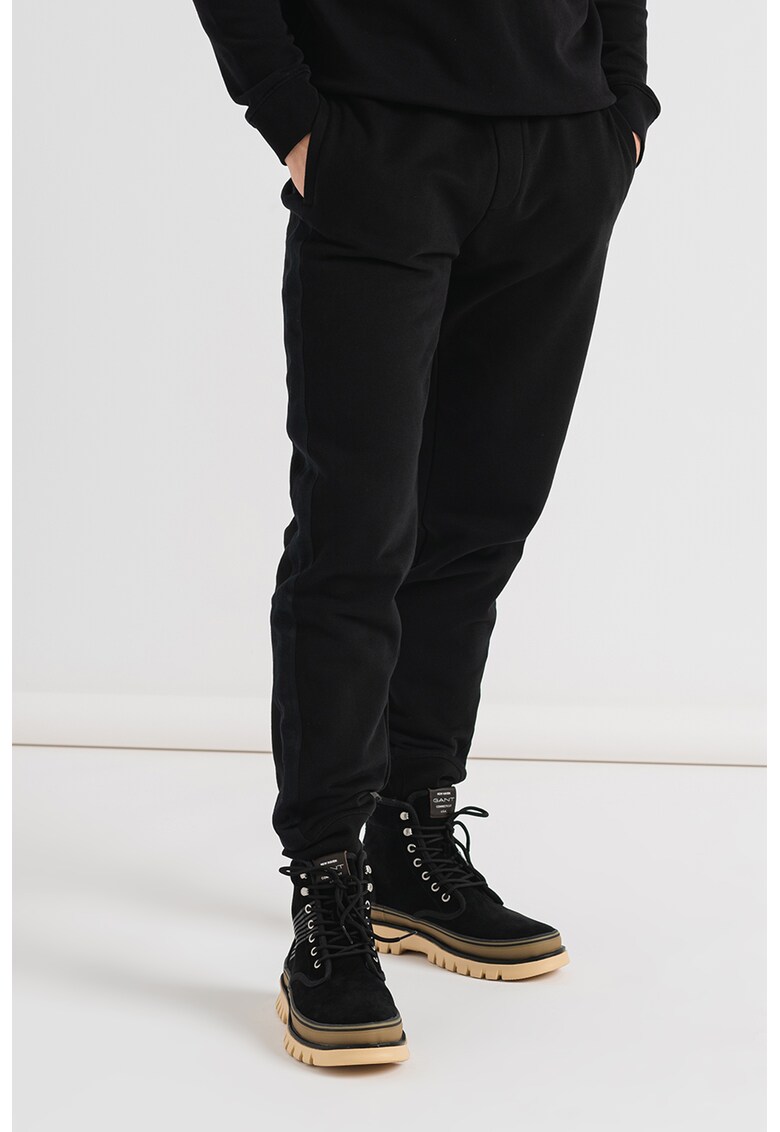 Pantaloni sport cu benzi laterale cu logo Dumquat