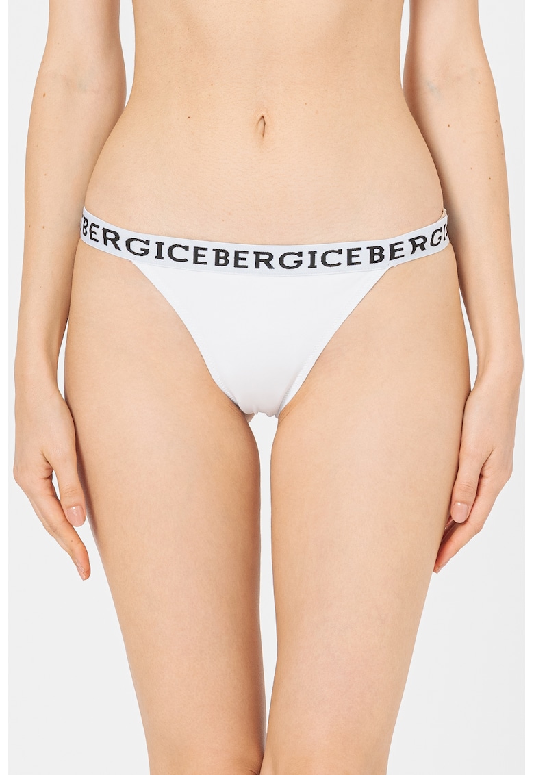 Slip brazilian cu talie joasa - Alb