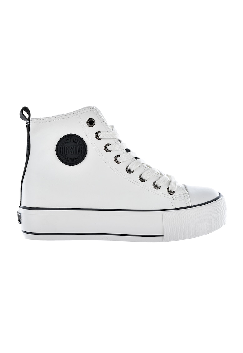 Big Star Pantofi sport mid-cut din piele ecologica - Alb